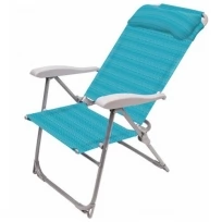 Кресло-шезлонг складное К2, 75x59x109 см, цвет бирюзовый